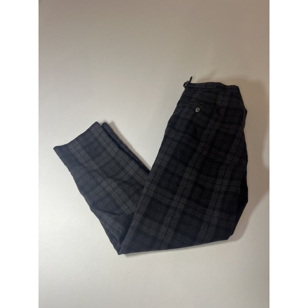 Brooks Brothers Milano Fit Wool Plaid Dress Pants – Men’s 35x29 – Gray/Black - Picture 4 of 13